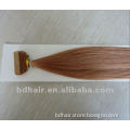 top quality wholesale 100% human remy hair european hair tape/pu/skin weft extensions
